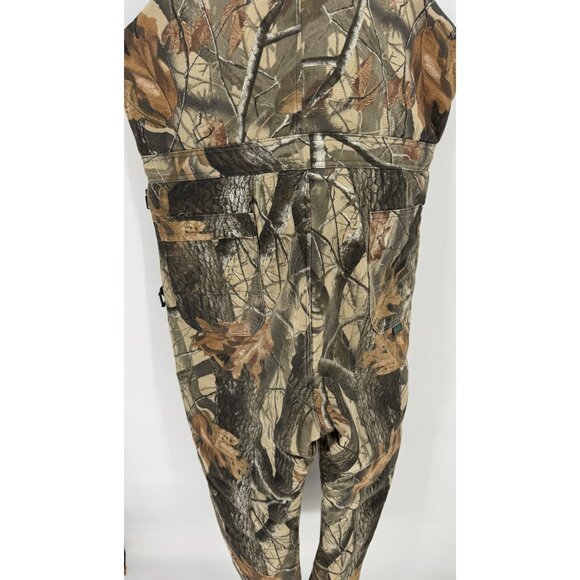 Hunters Camo Insulated Bib Overalls With Zippered Legs & Adjustable Straps - Picture 9 of 15